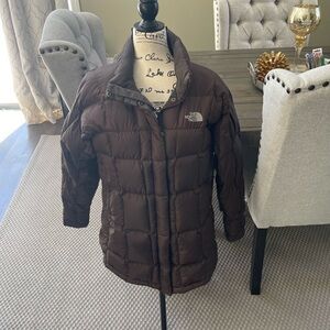 THE NORTH FACE PUFFER 600 FILL DOWN BROWN JACKET PARKA COAT WOMENS LARGE